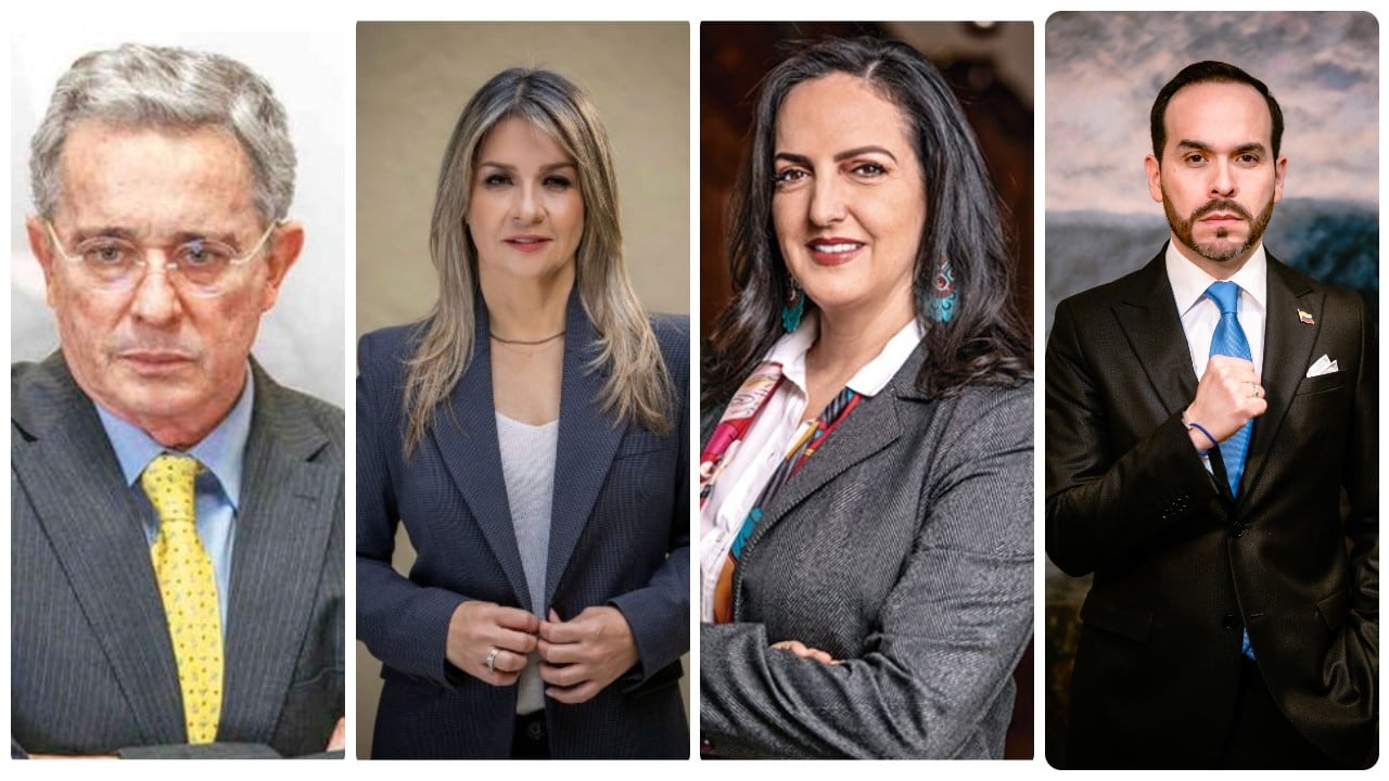 Álvaro Uribe, Vicky Dávila, María Fernanda Cabal y Abelardo de la Espriella.